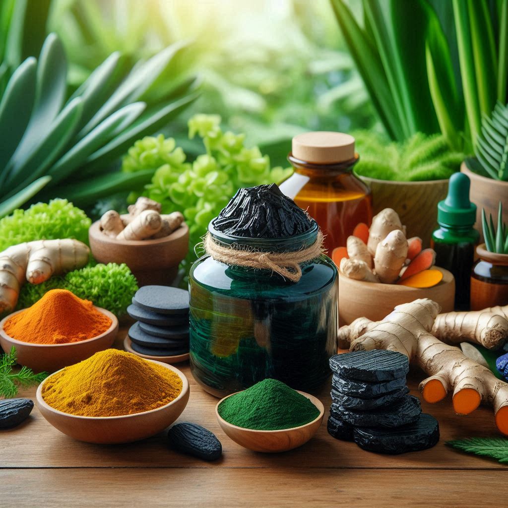 Comparison of Shilajit vs. Other Natural Supplements: Sherpa's Secret Shilajit, Ginseng, Maca Root, Ashwagandha, and Spirulina - Highlighting Unique Benefits and Differences.