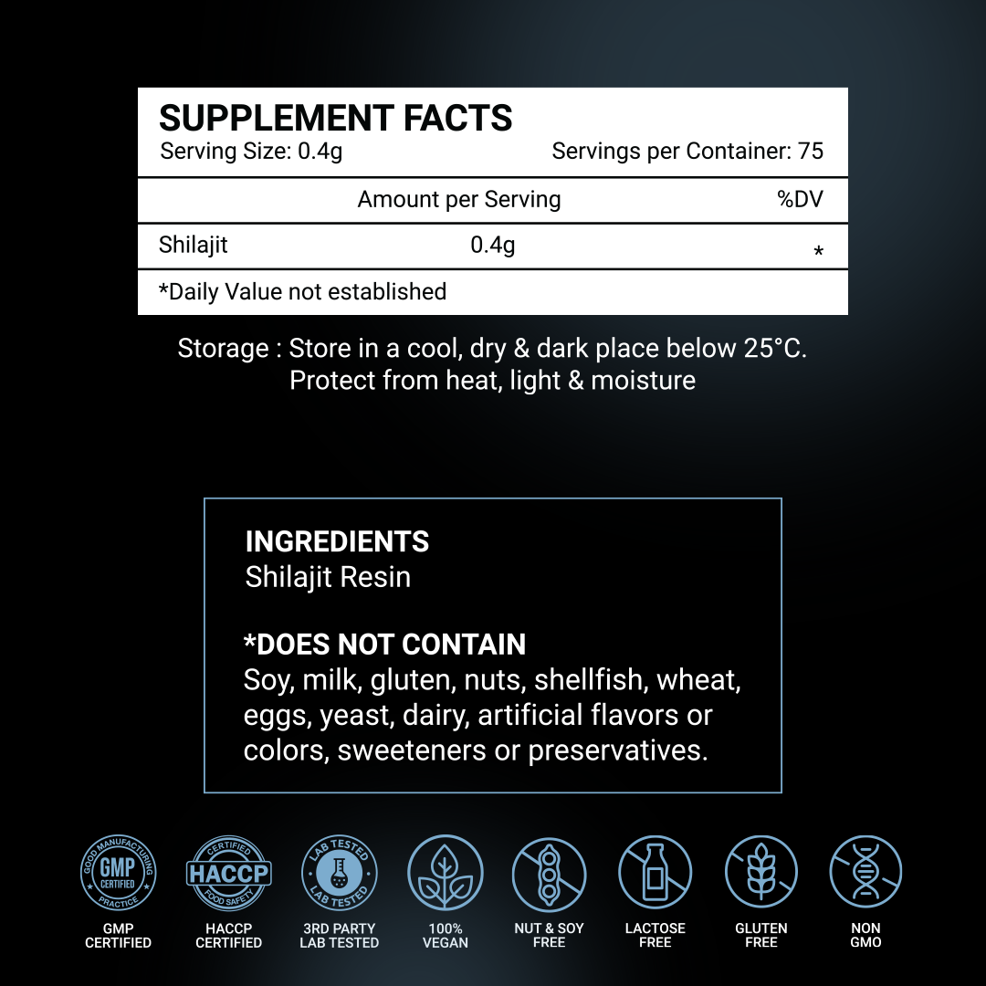 Himalyan Shilajit Resin - Earth's Ultimate Adaptogen | Energy, Stamina & Blood Flow, Naturally