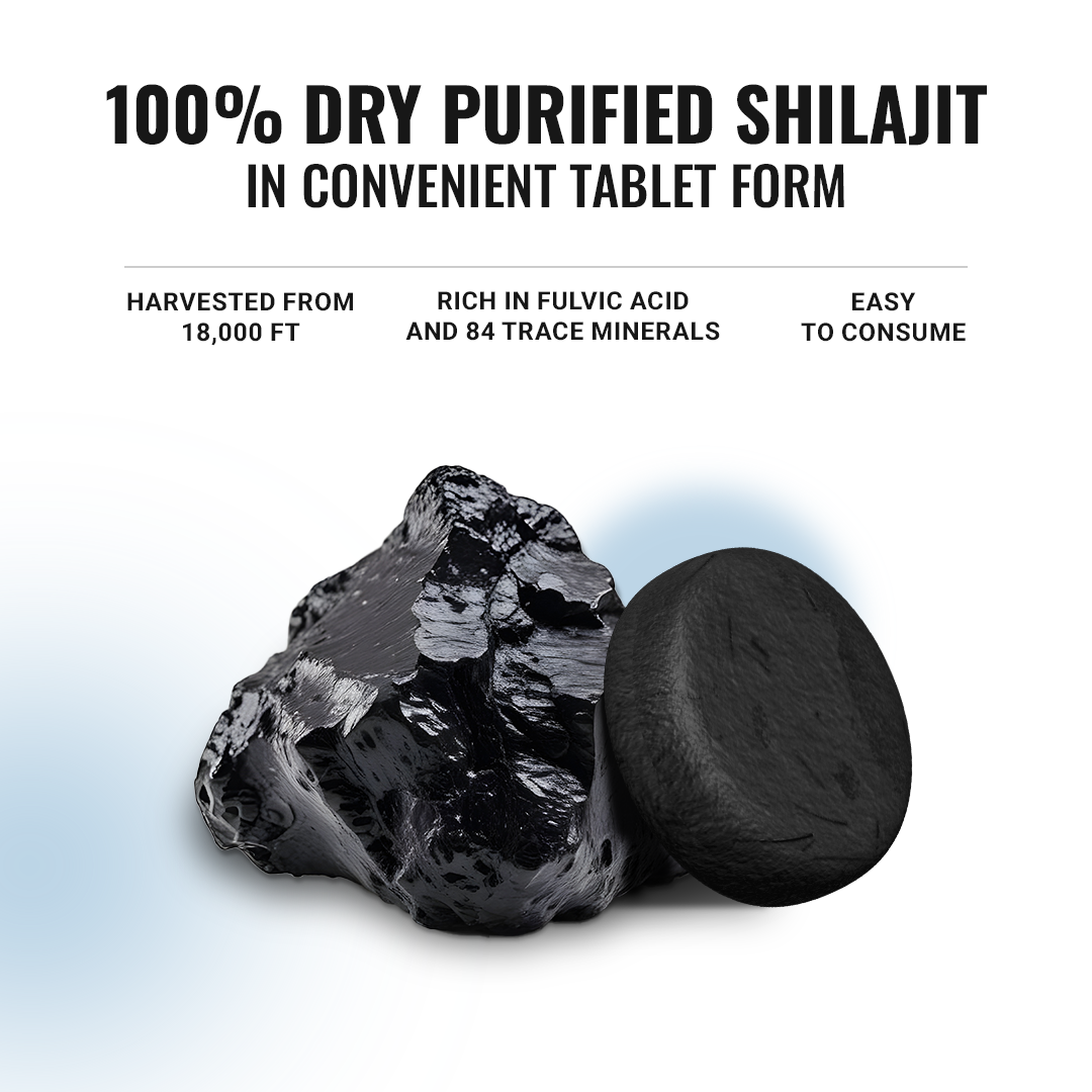 Shilajit Dry Drops - Portable Power | Easy-To-Take Energy & Vitality Tablets
