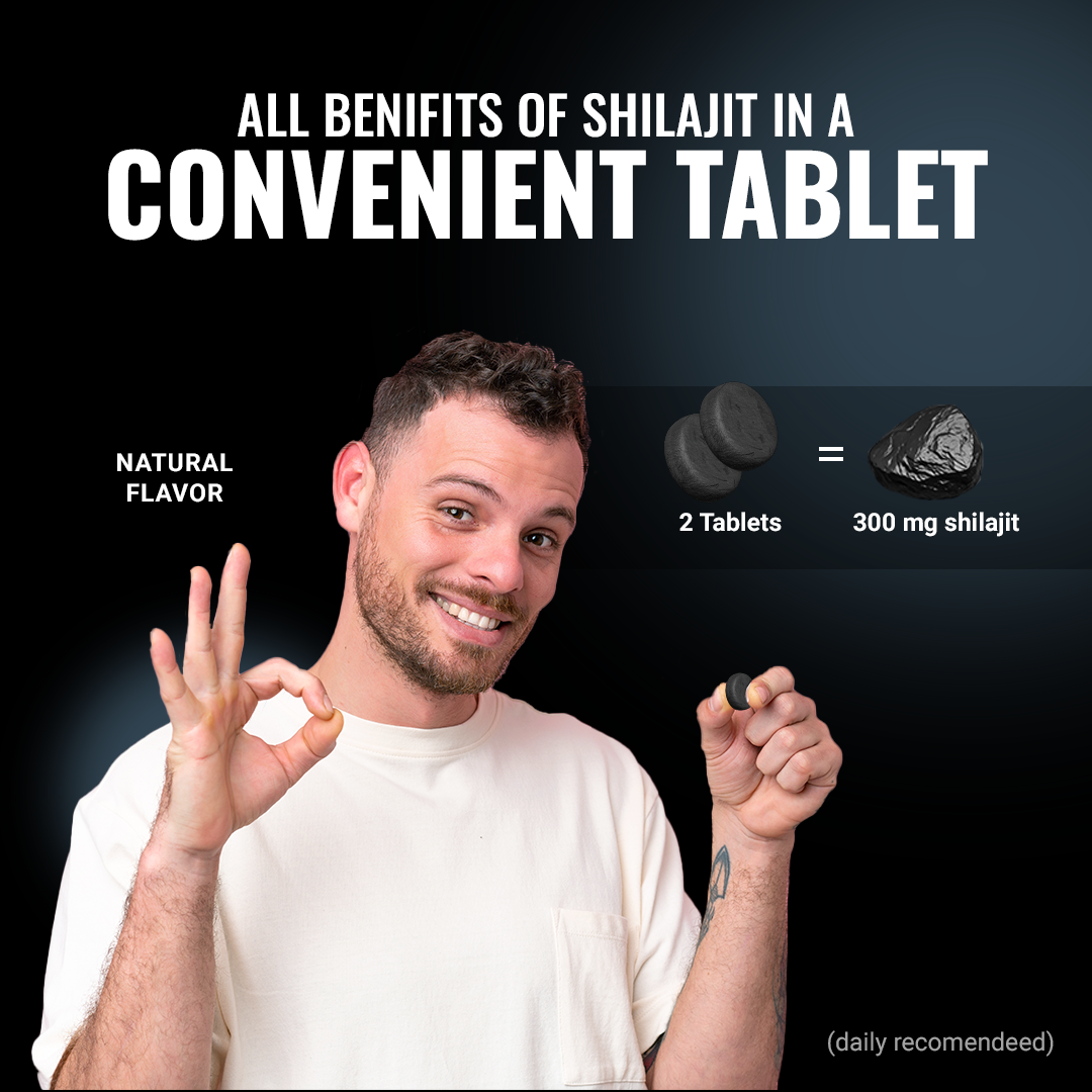Shilajit Dry Drops - Portable Power | Easy-To-Take Energy & Vitality Tablets