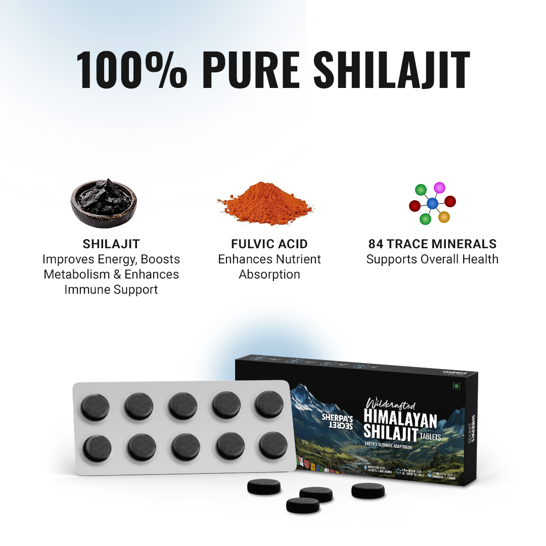 Shilajit Dry Drops - Portable Power | Easy-To-Take Energy & Vitality Tablets