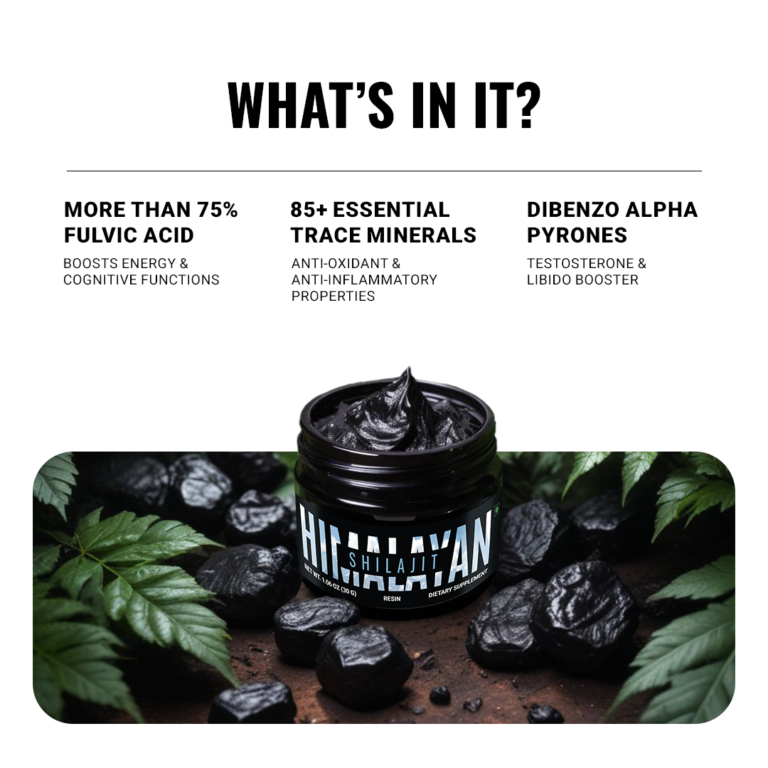 Himalyan Shilajit Resin - Earth's Ultimate Adaptogen | Energy, Stamina & Blood Flow, Naturally
