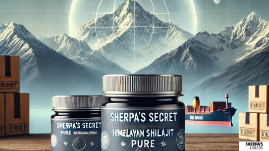 Premium-quality Himalayan Shilajit being harvested and exported from India, featuring Sherpa’s Secret—trusted for purity, authenticity, and ethical sourcing